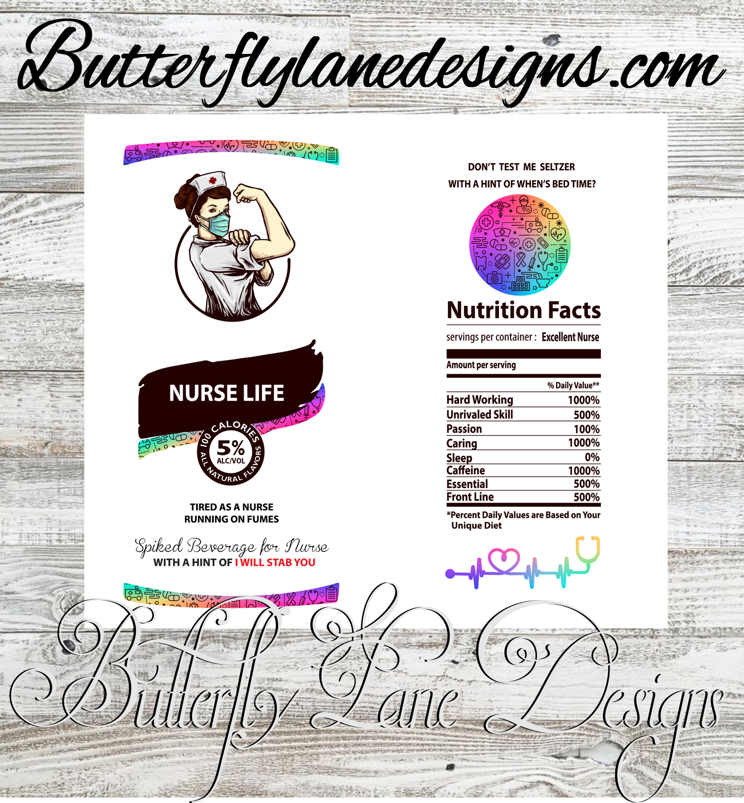 Nurse Life-claw-wrap :: White Cast Tumbler wrap