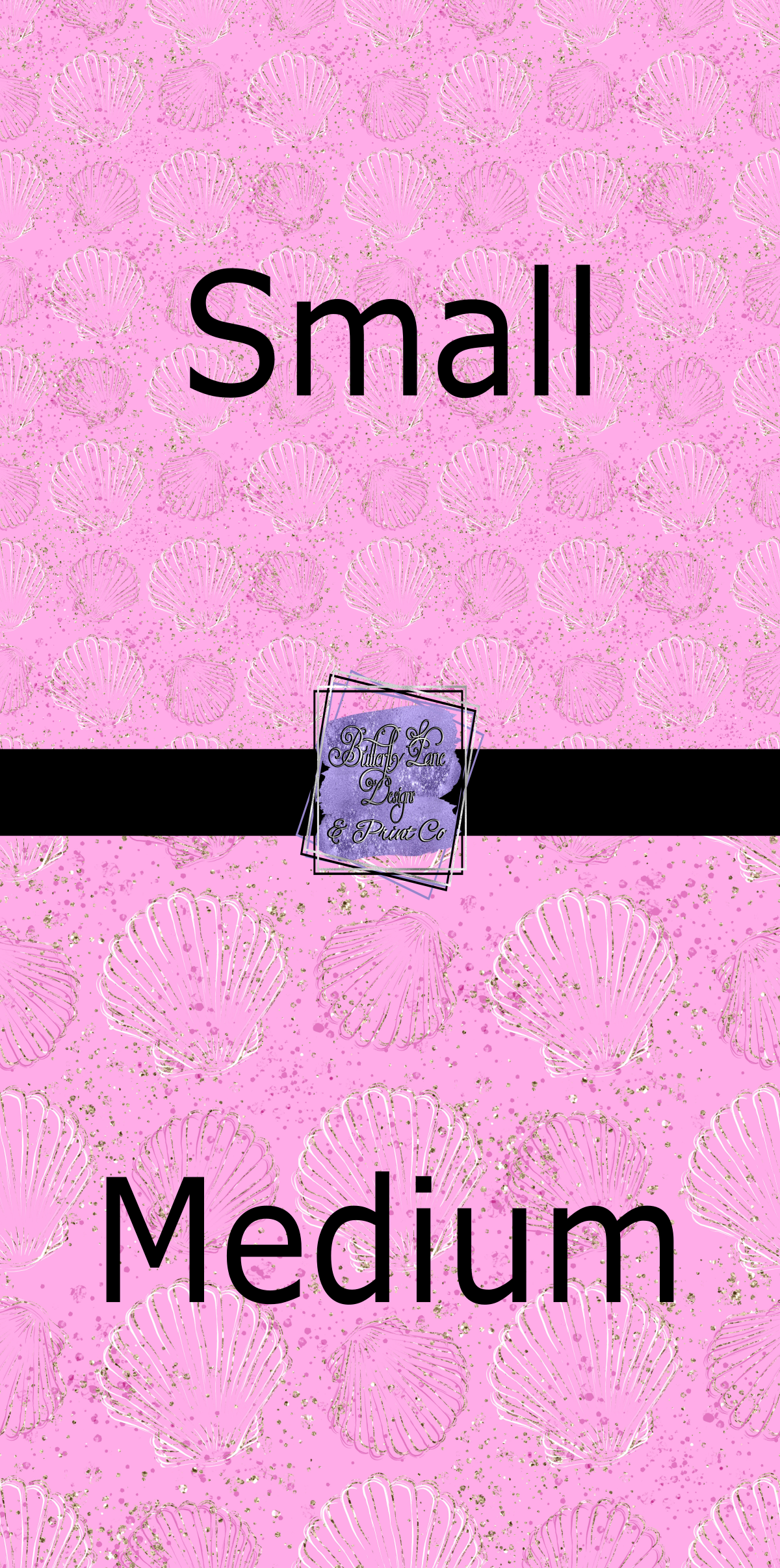 Ocean life-Pink Shells with gold accents - PV 504 Patterned Vinyl