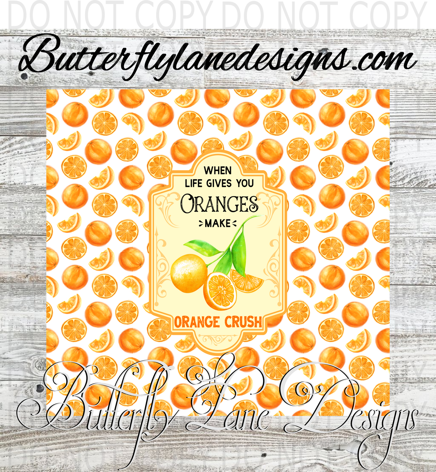 Orange Crush 1 :: Vinyl Tumbler wrap