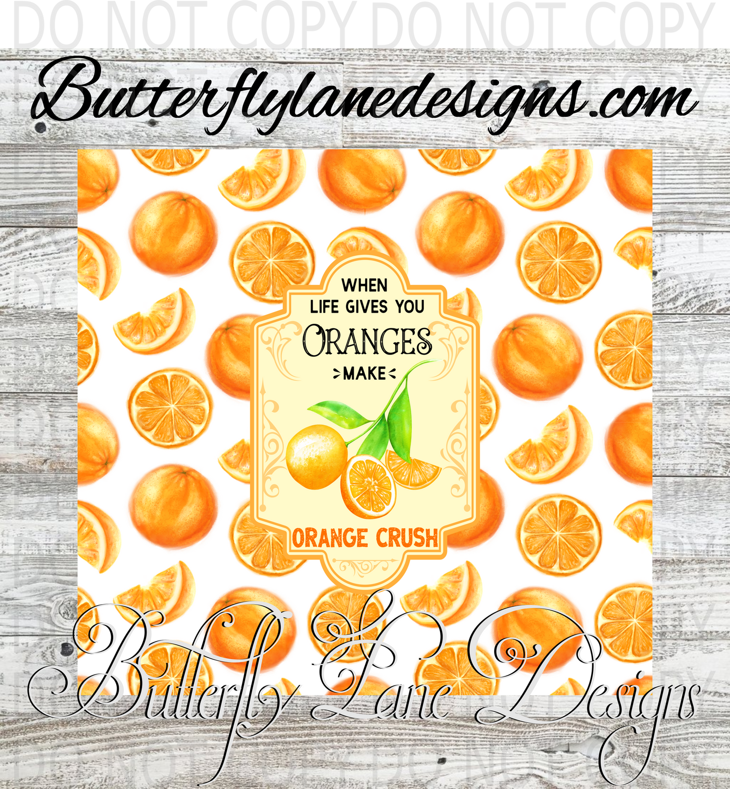 Orange Crush 2 :: Vinyl Tumbler wrap