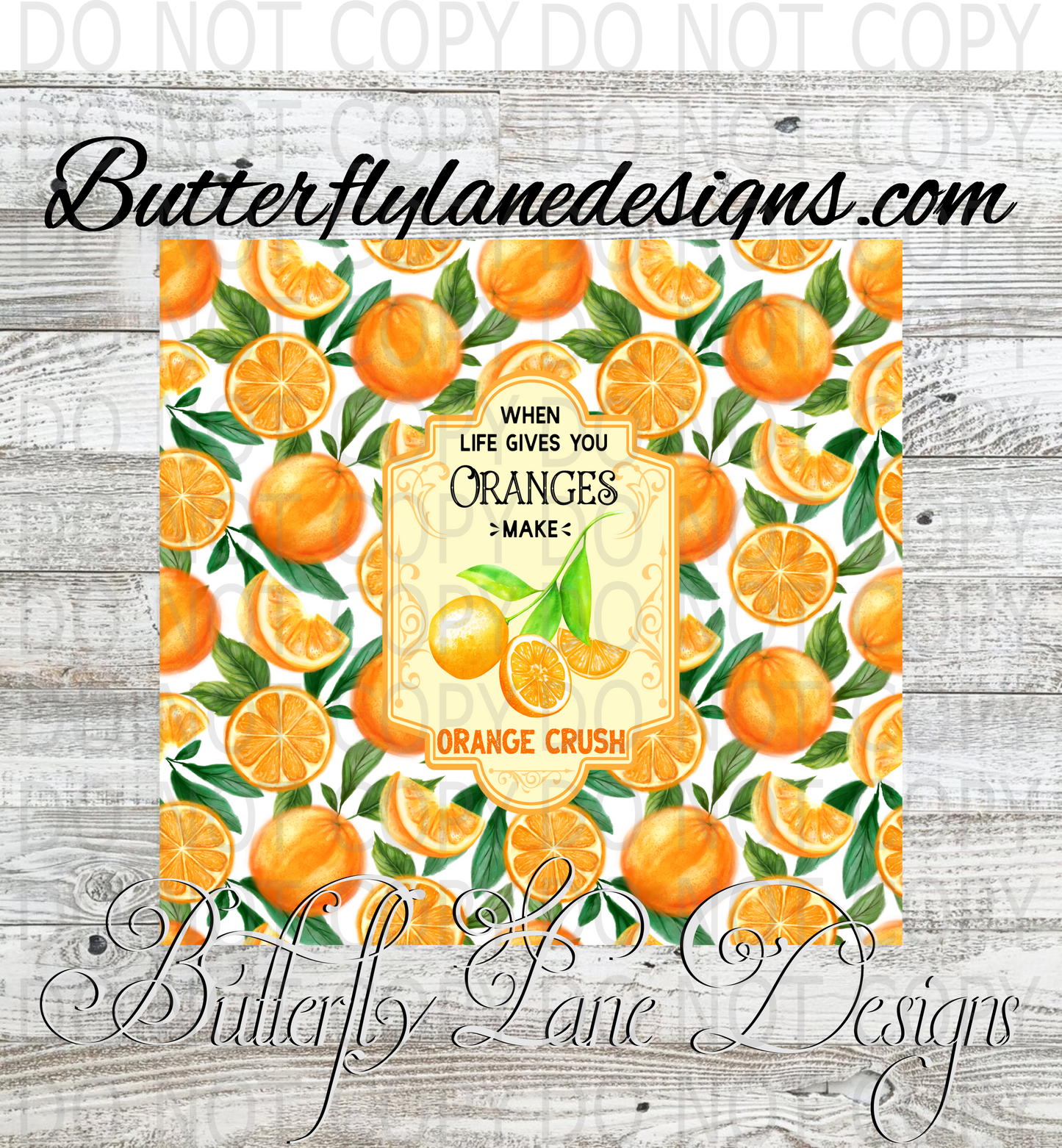 Orange Crush 3 :: Vinyl Tumbler wrap