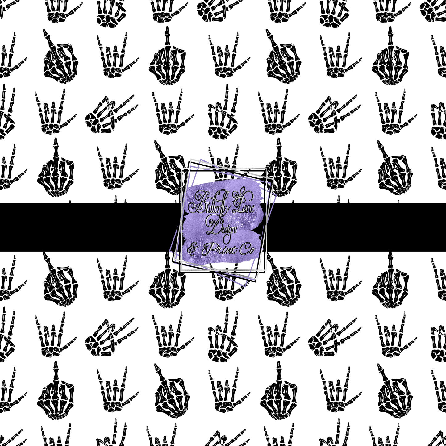 Skelly Hands -Peace Love & Petty PV 479- Patterned Vinyl