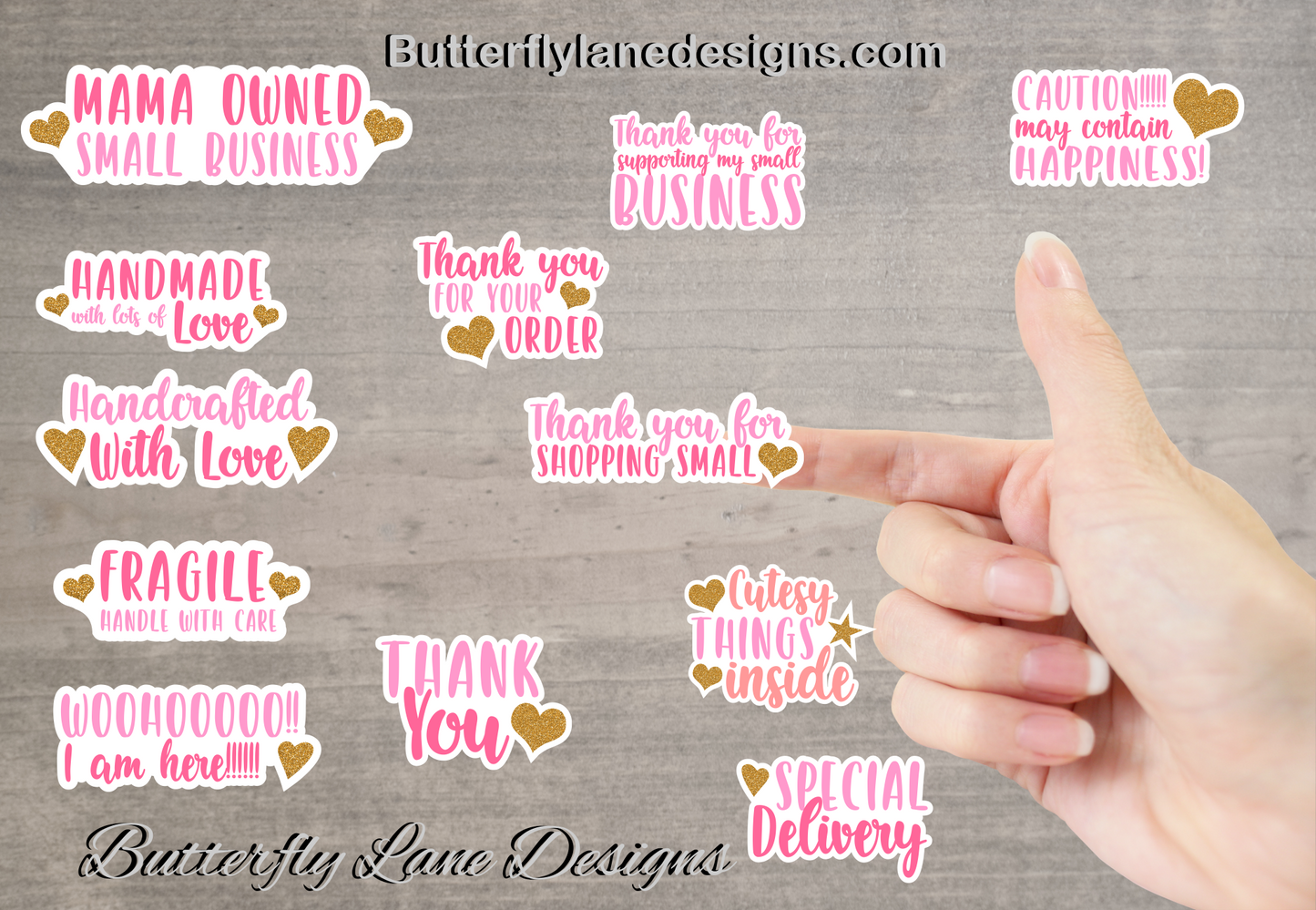 120 Small Business Stickers, Thank you & Shipping