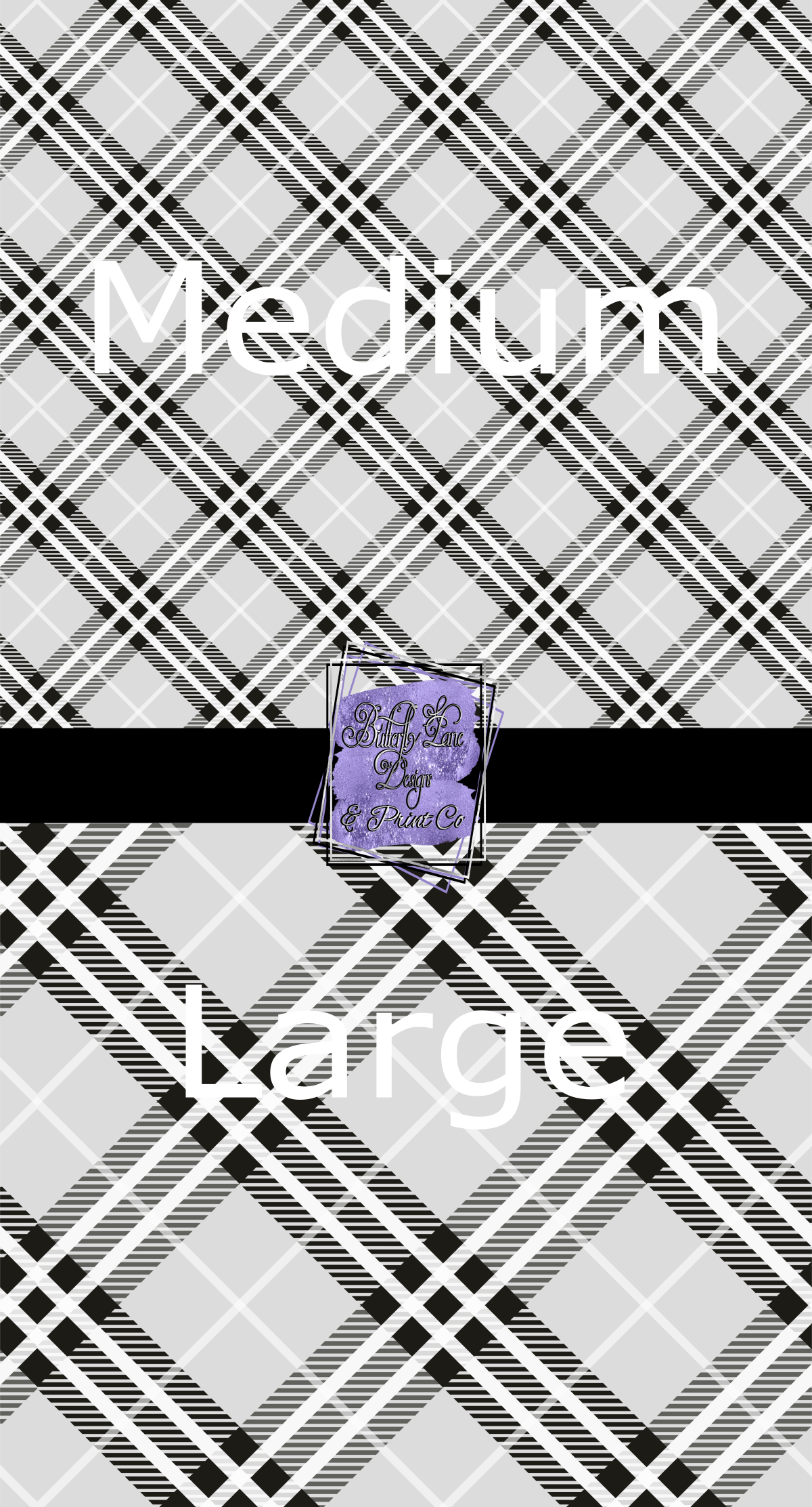 Plaid-Blk, grey and white PV221 Patterned Vinyl