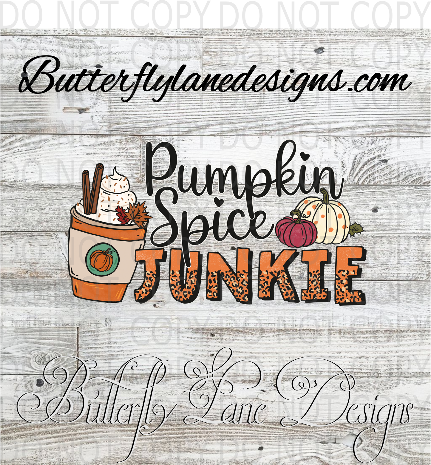 Pumpkin Spice Junkie :: Clear Decal :: VC Decal