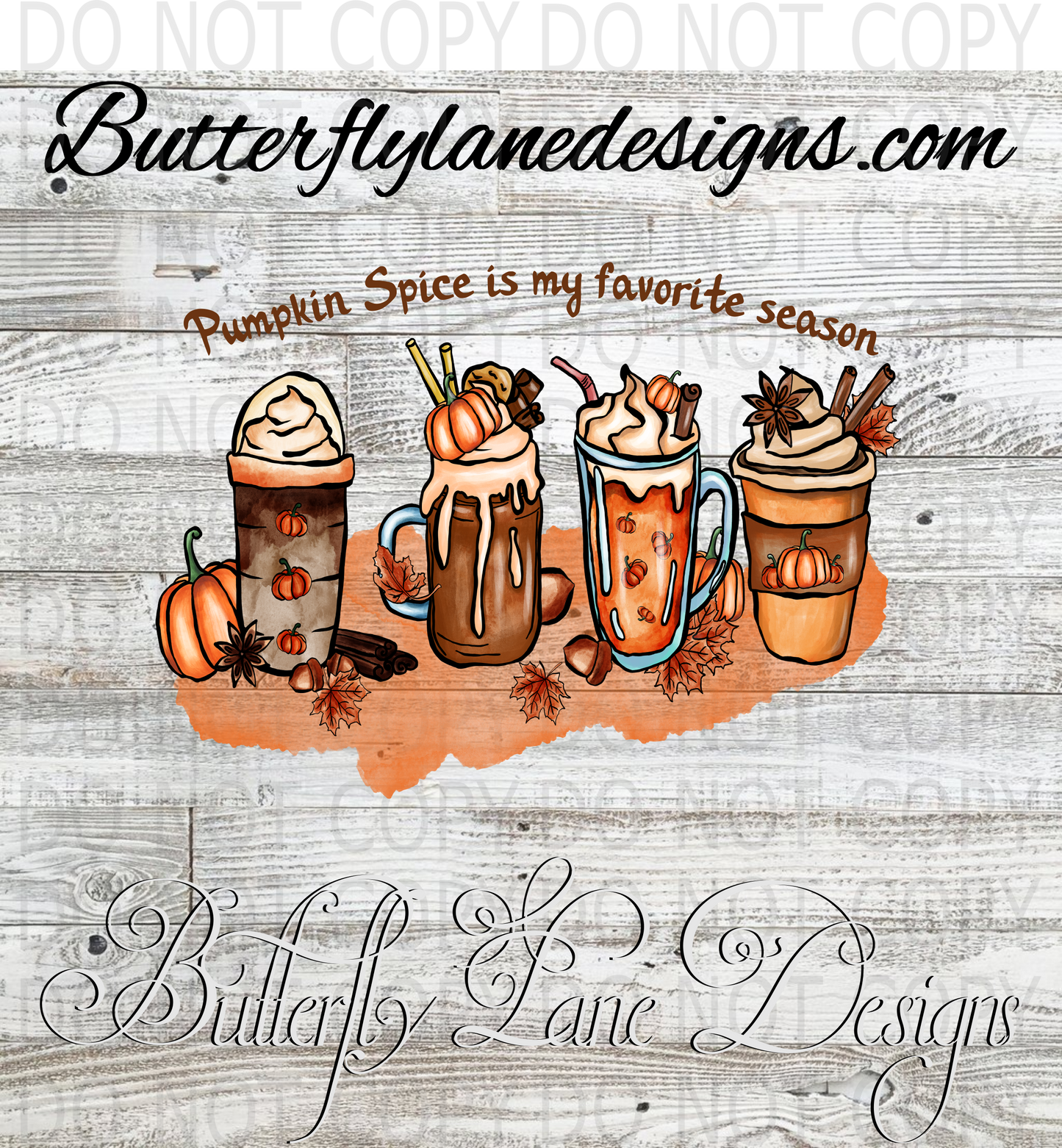 Pumpkin Spice is my favorite season :: Clear Decal :: VC Decal