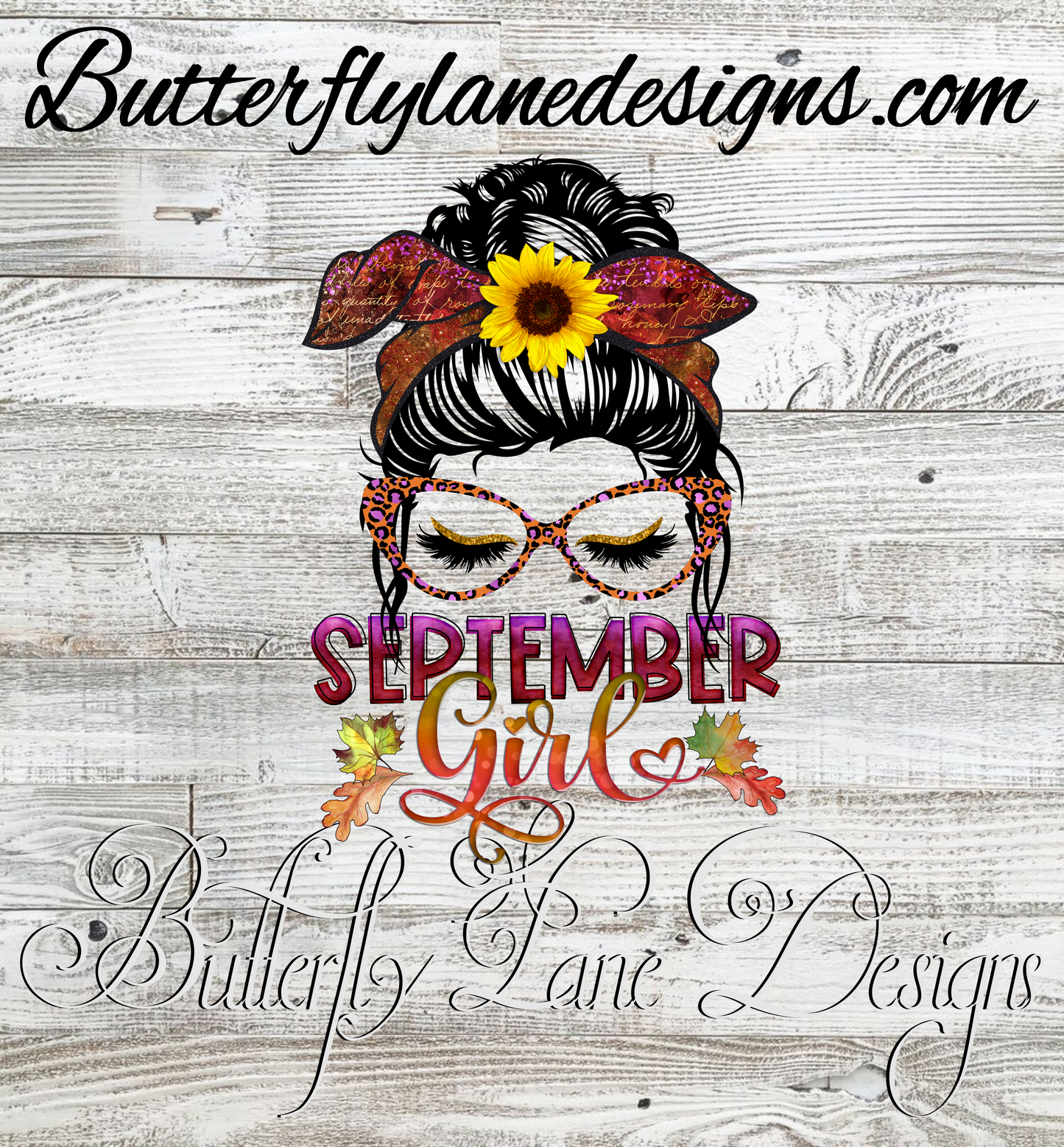 September Girl- Messy Bun :: Clear Cast Decal