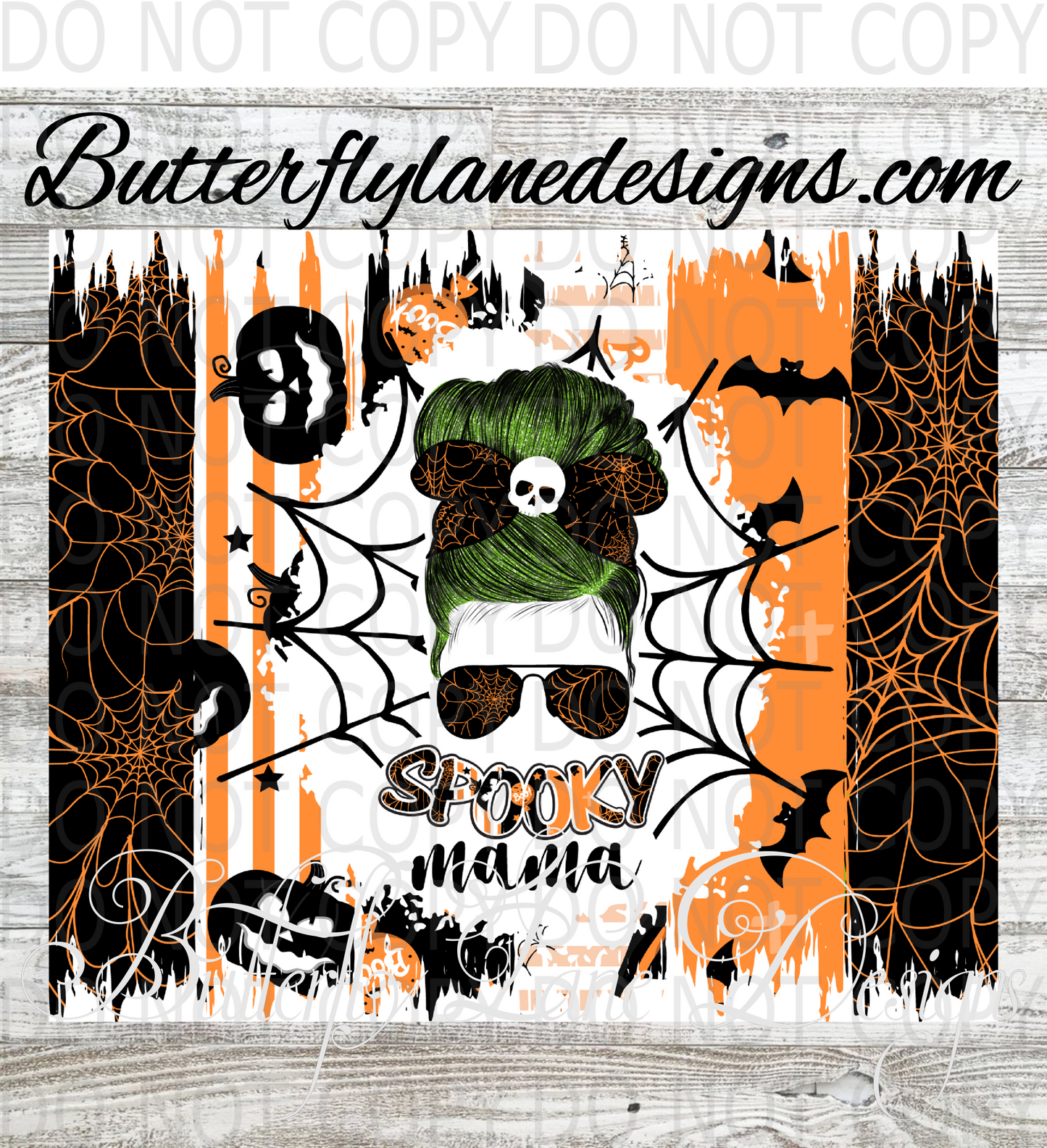 Spooky mama wrap-orange :: Tumbler wrap