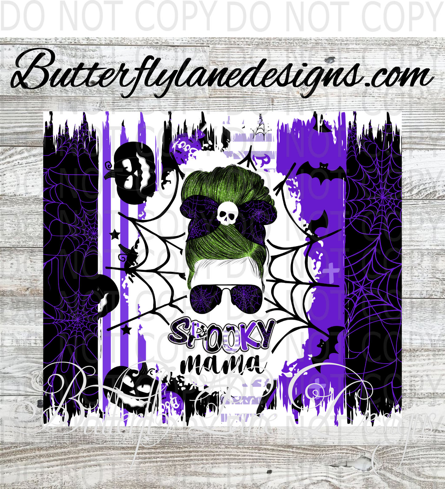Spooky mama wrap-purple :: Tumbler wrap