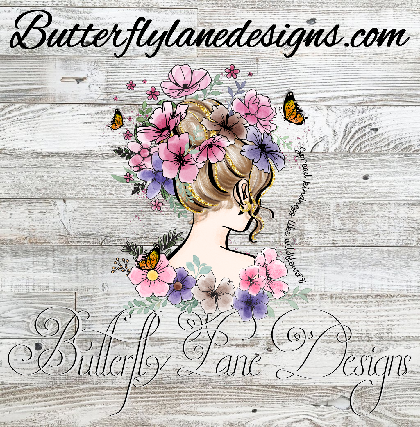 Spread kindness like wildflowers-02-pinks :: Clear Decal :: VC Decal