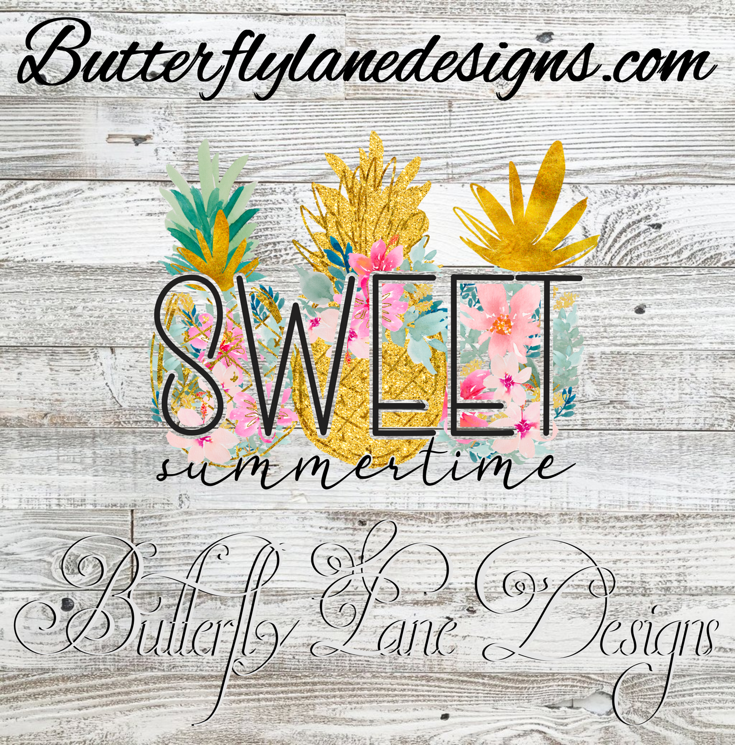 Sweet summertime pineapples :: Clear Decal :: VC Decal
