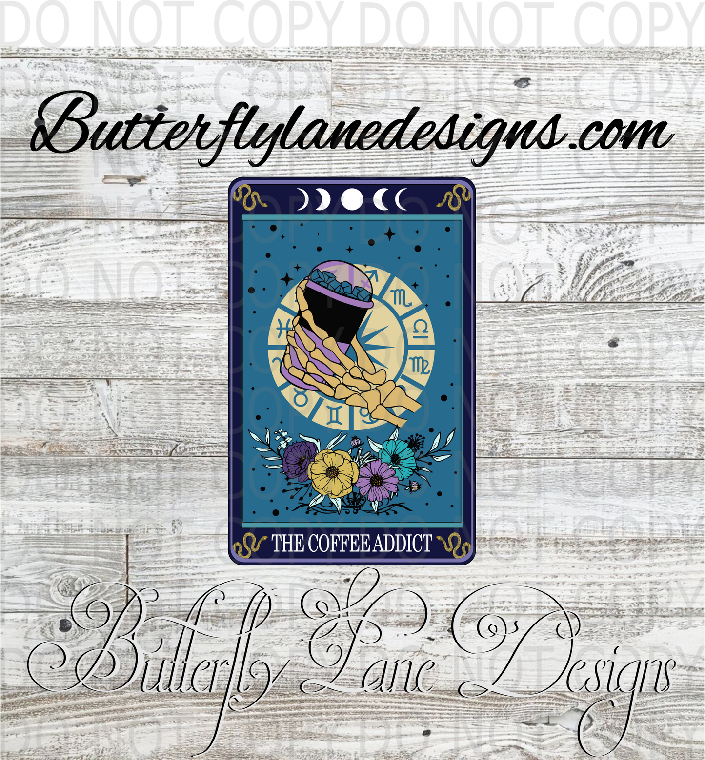 Tarot-The Coffee Addict :: Clear Decal :: VC Decal