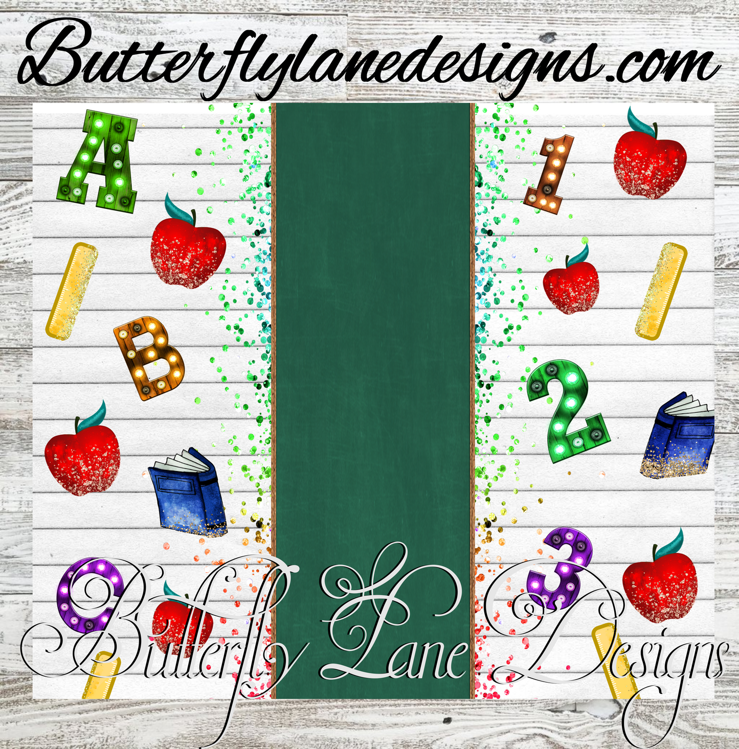 Teacher-paper-ABC :: White Cast Tumbler wrap