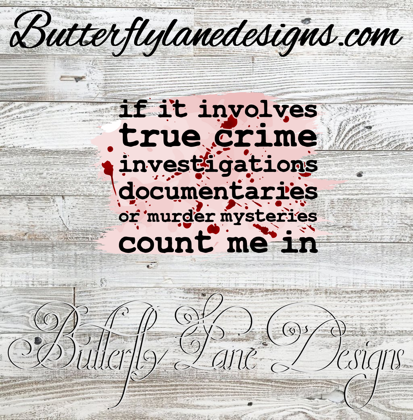 If it involves true crime, murder mystery, investigations, Count me in :: Clear Cast Decal