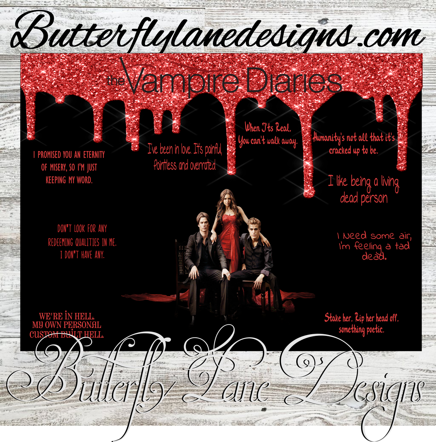 Vampire Diaries :: White Cast Tumbler wrap