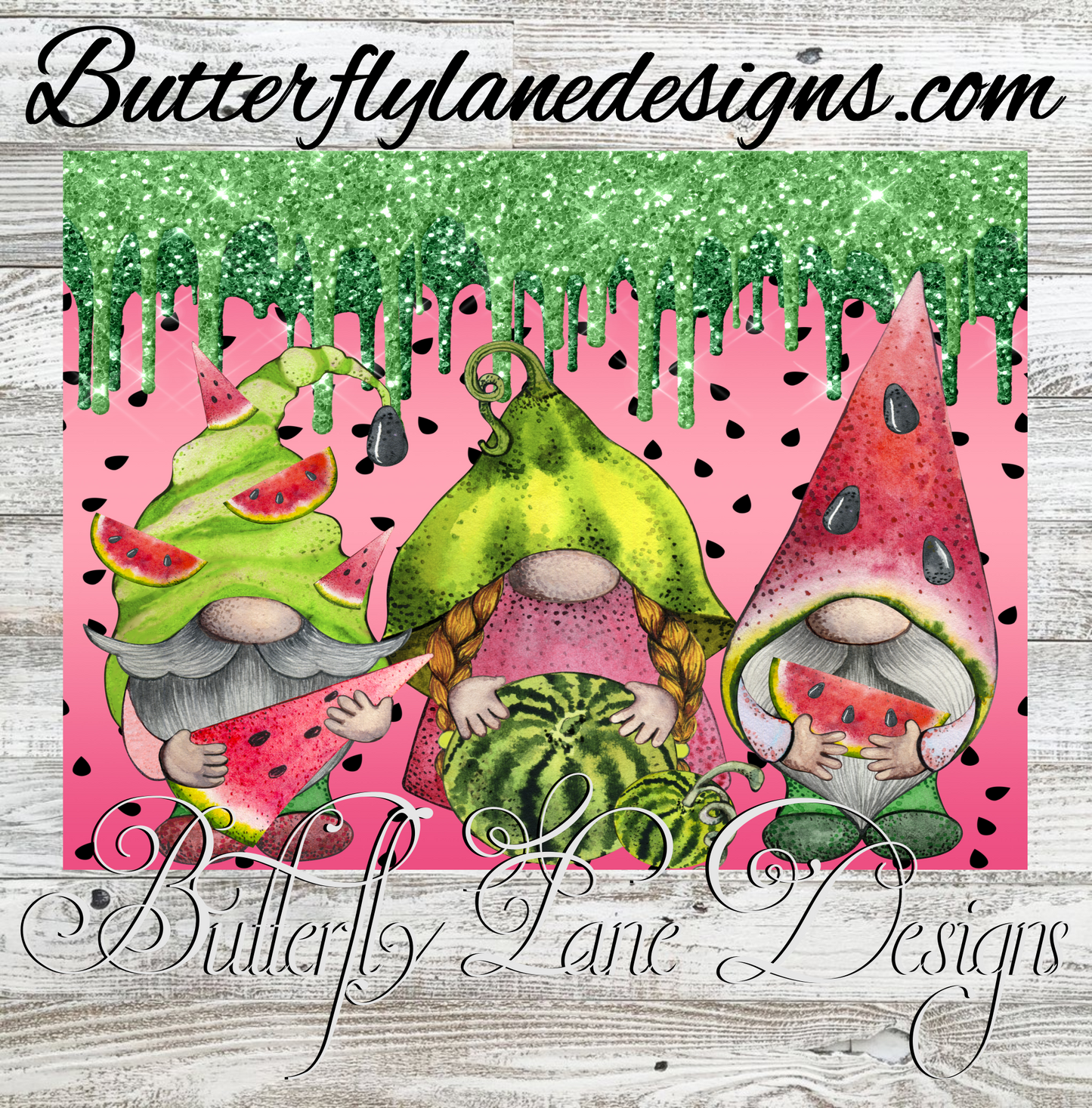 Watermelon Gnome wrap :: Tumbler wrap
