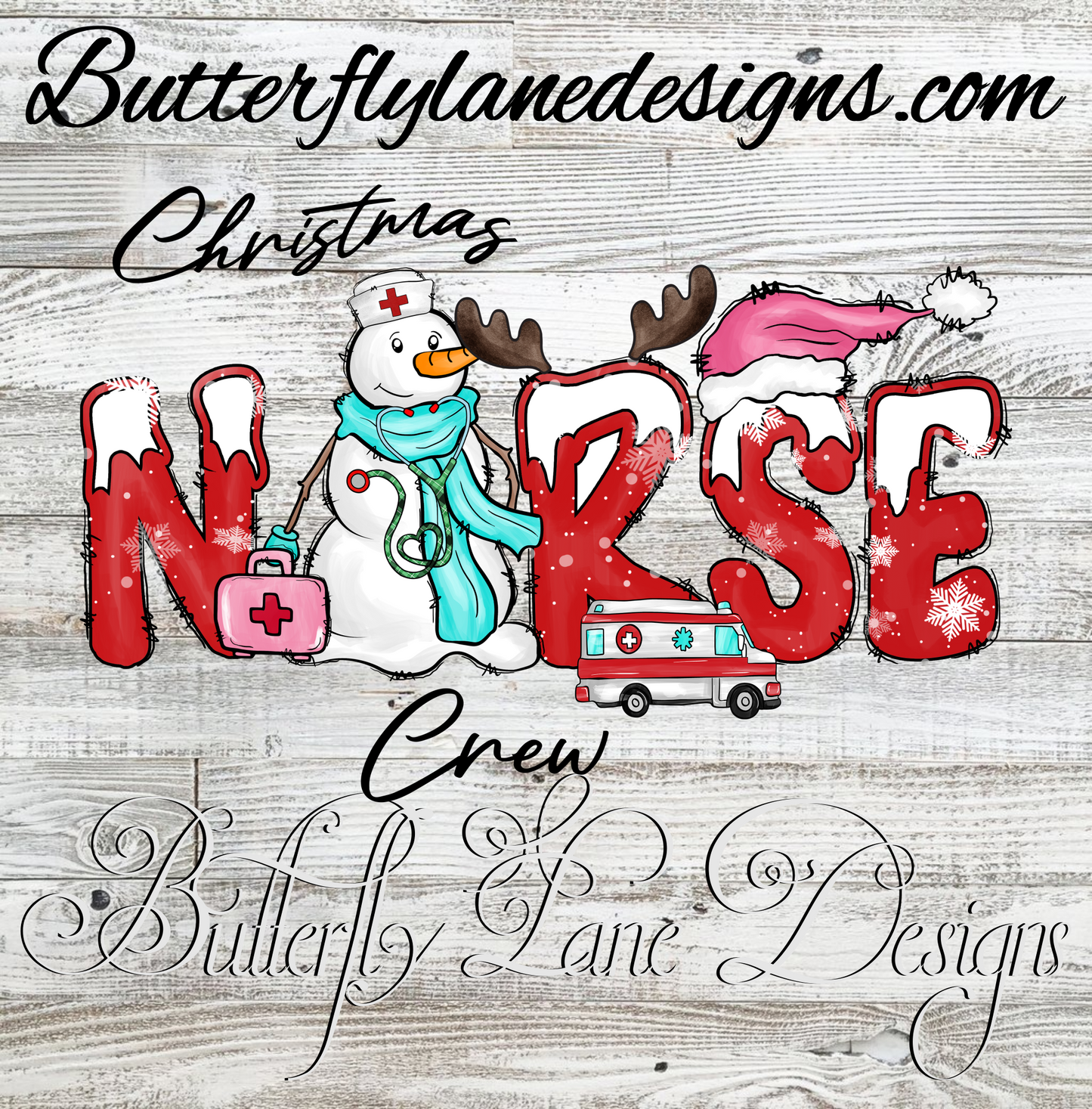 Winter-Nurse-Christmas crew :: Clear Decal :: VC Decal