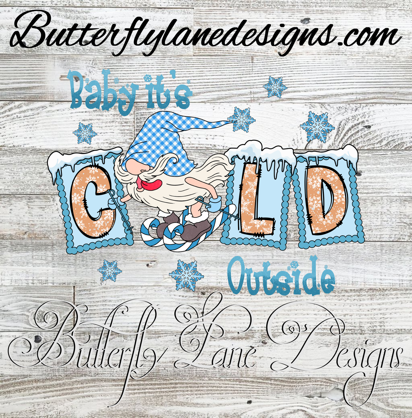 Winter-baby its cold outside-gnome :: Clear Decal :: VC Decal