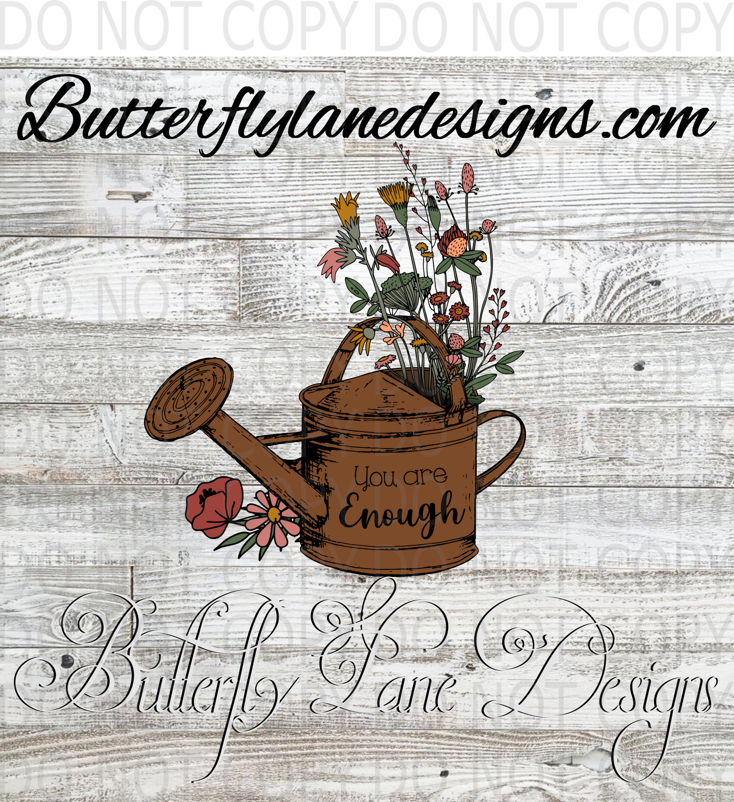 You are enough-watering pot :: Clear Decal :: VC Decal