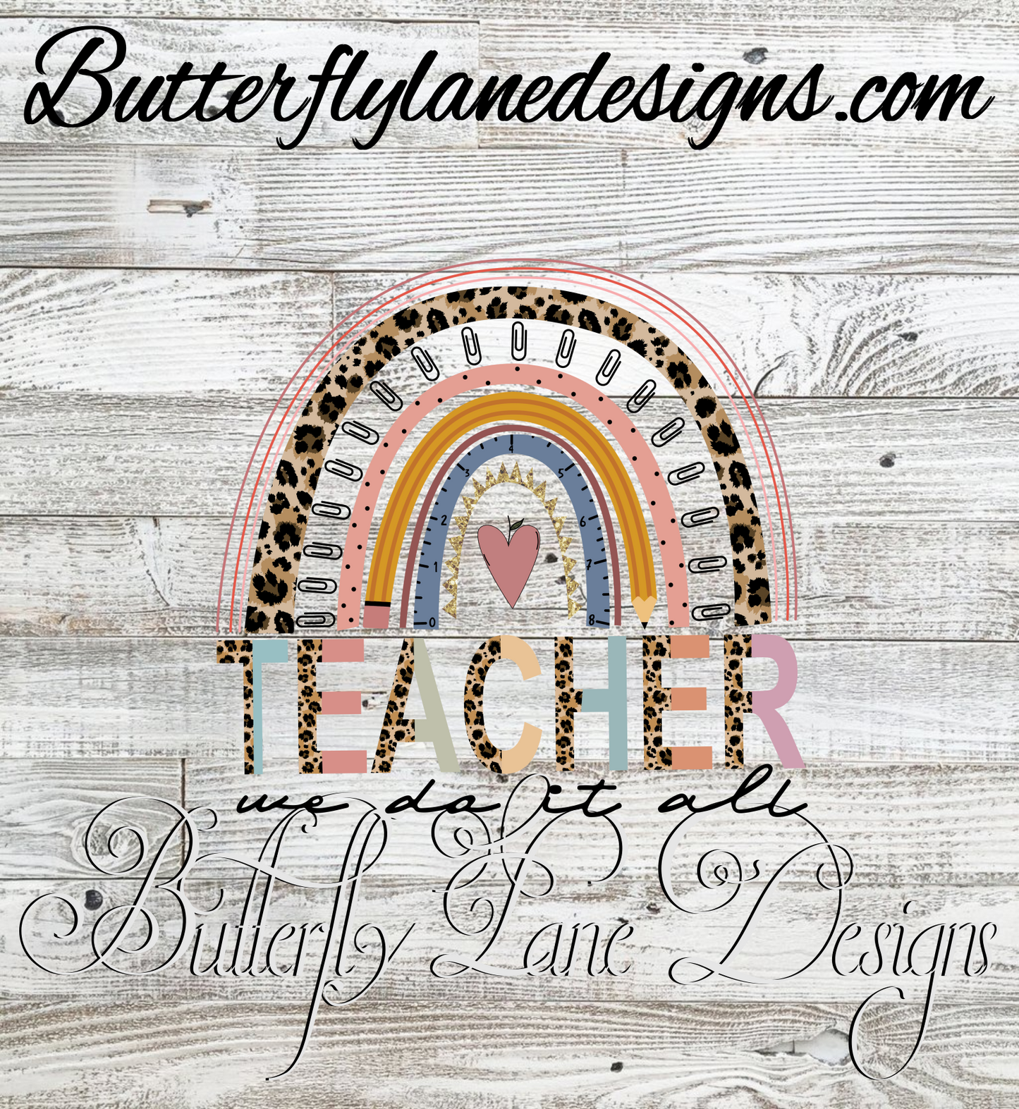 Teacher-we do it all boho rainbow :: Clear Decal or VCD