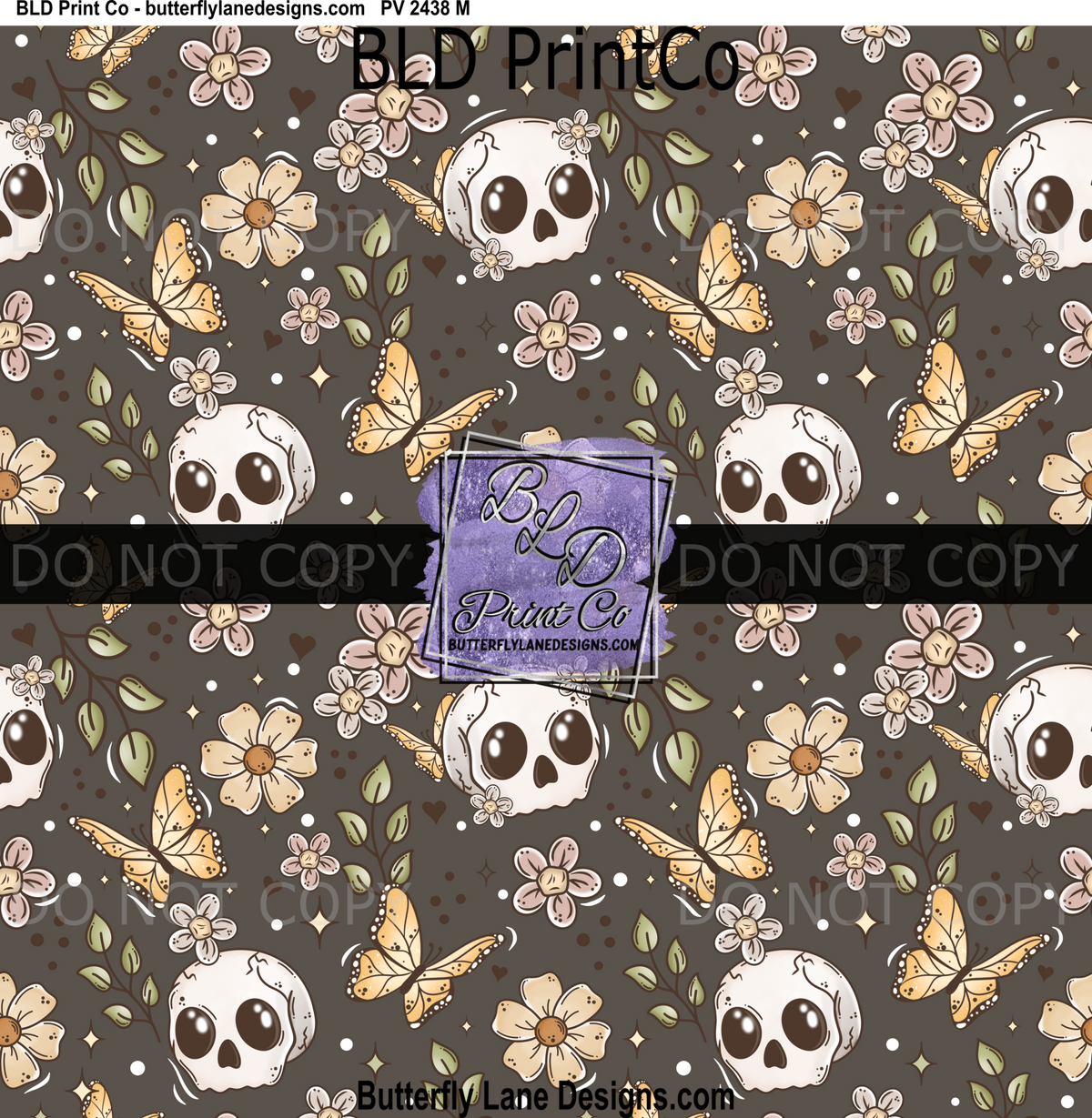 Troubles Will Come and Pass | Cute Skulls & Vintage Butterflies |PV 2438