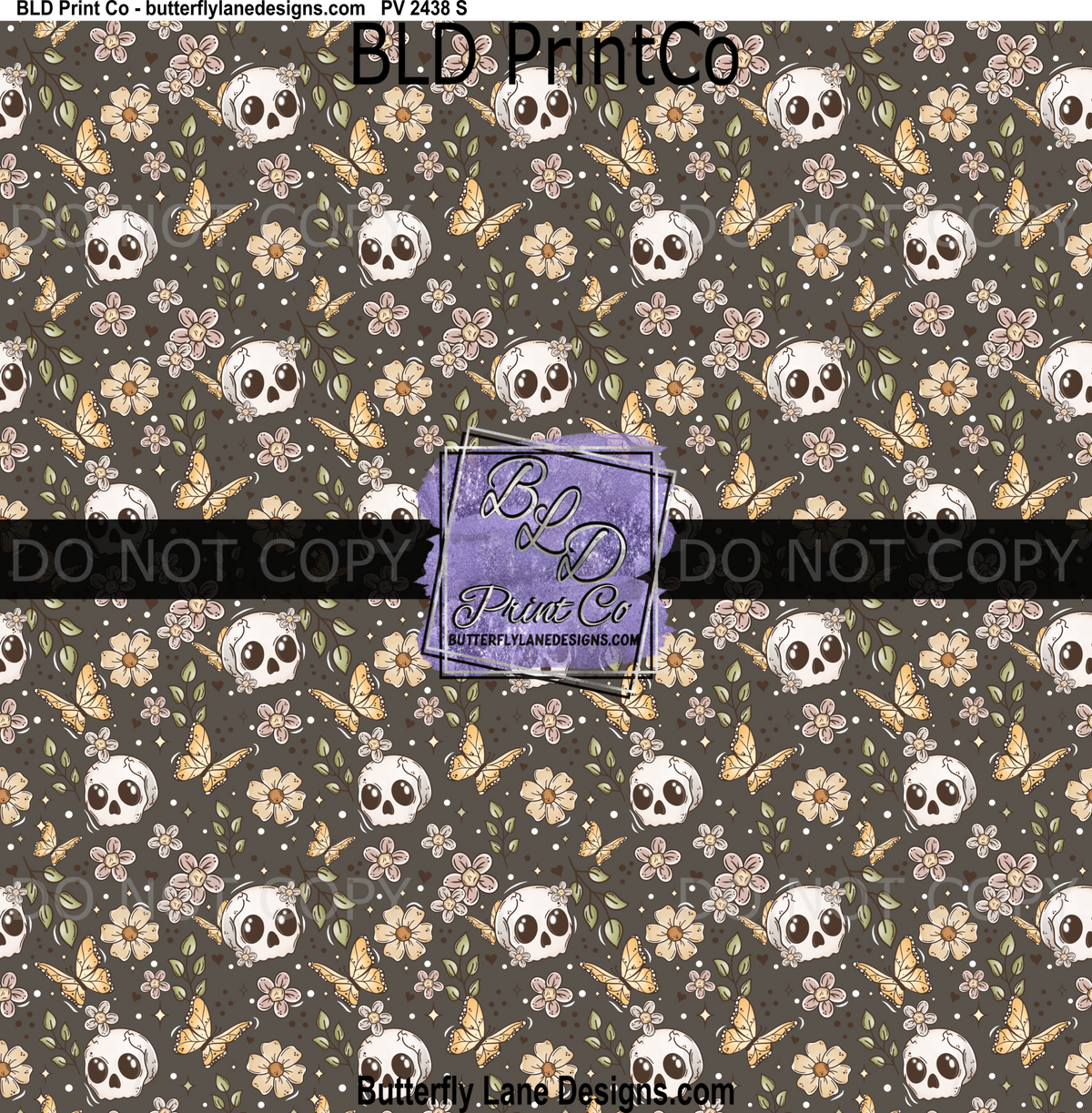 Troubles Will Come and Pass | Cute Skulls & Vintage Butterflies |PV 2438