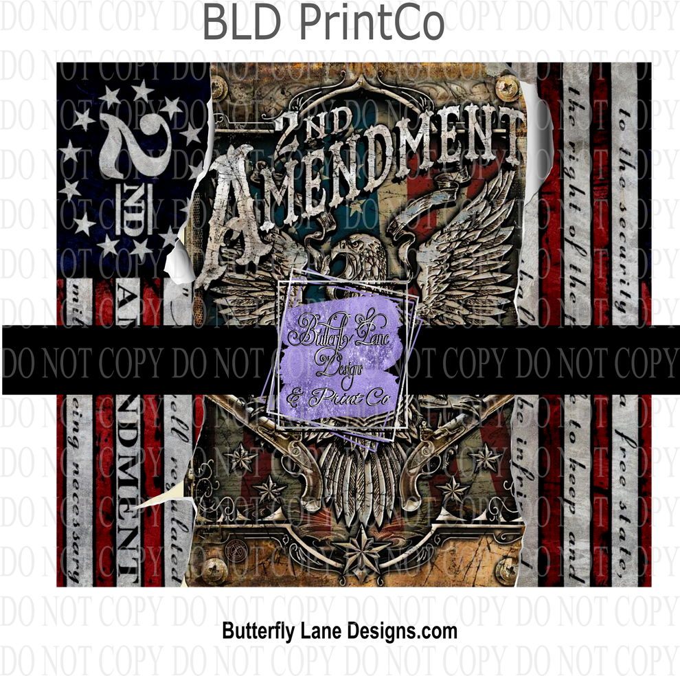 2nd Amendment Wrap: Tumbler wrap – Butterfly Lane Designs