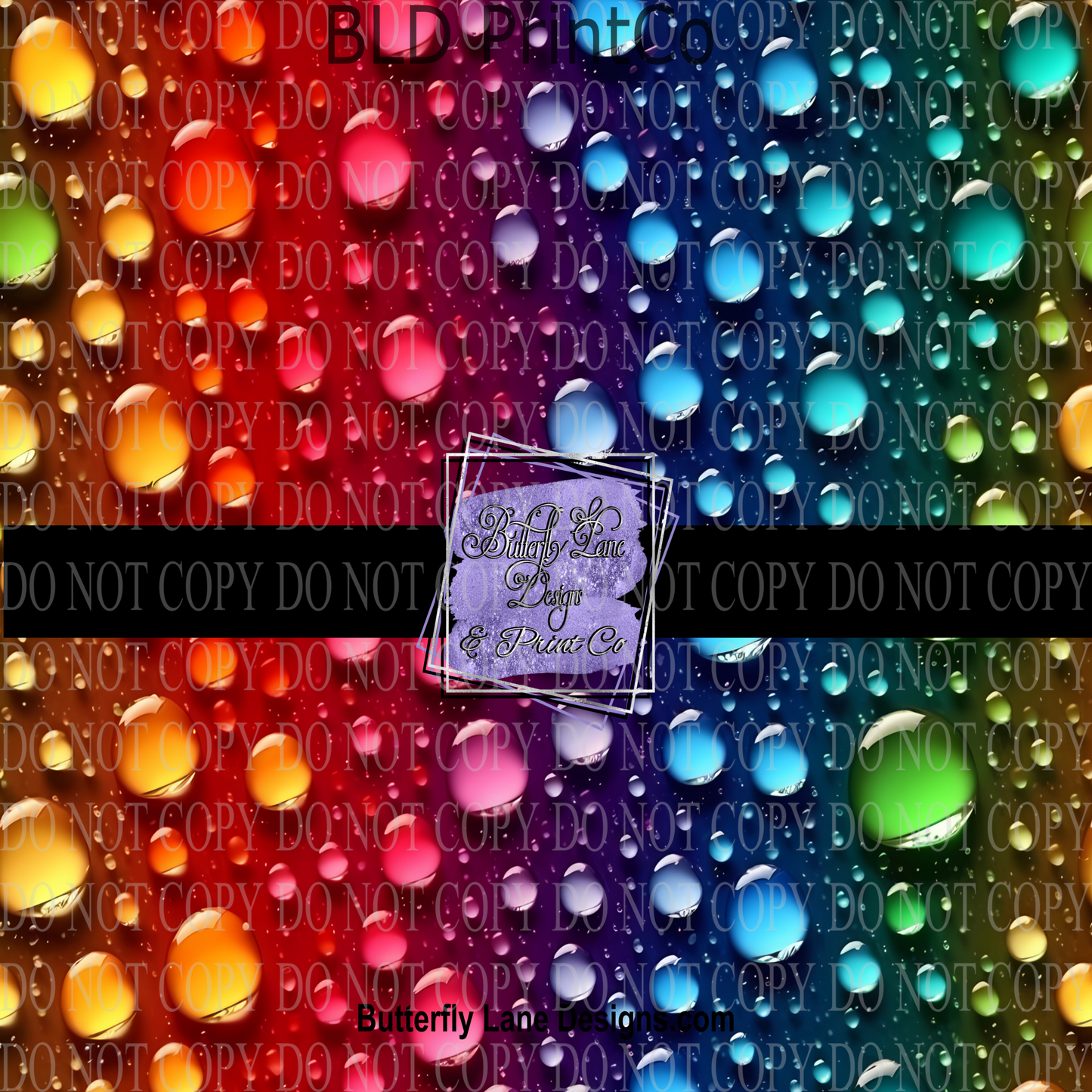 3D effect Rainbow rain drops PV 611- Patterned Vinyl