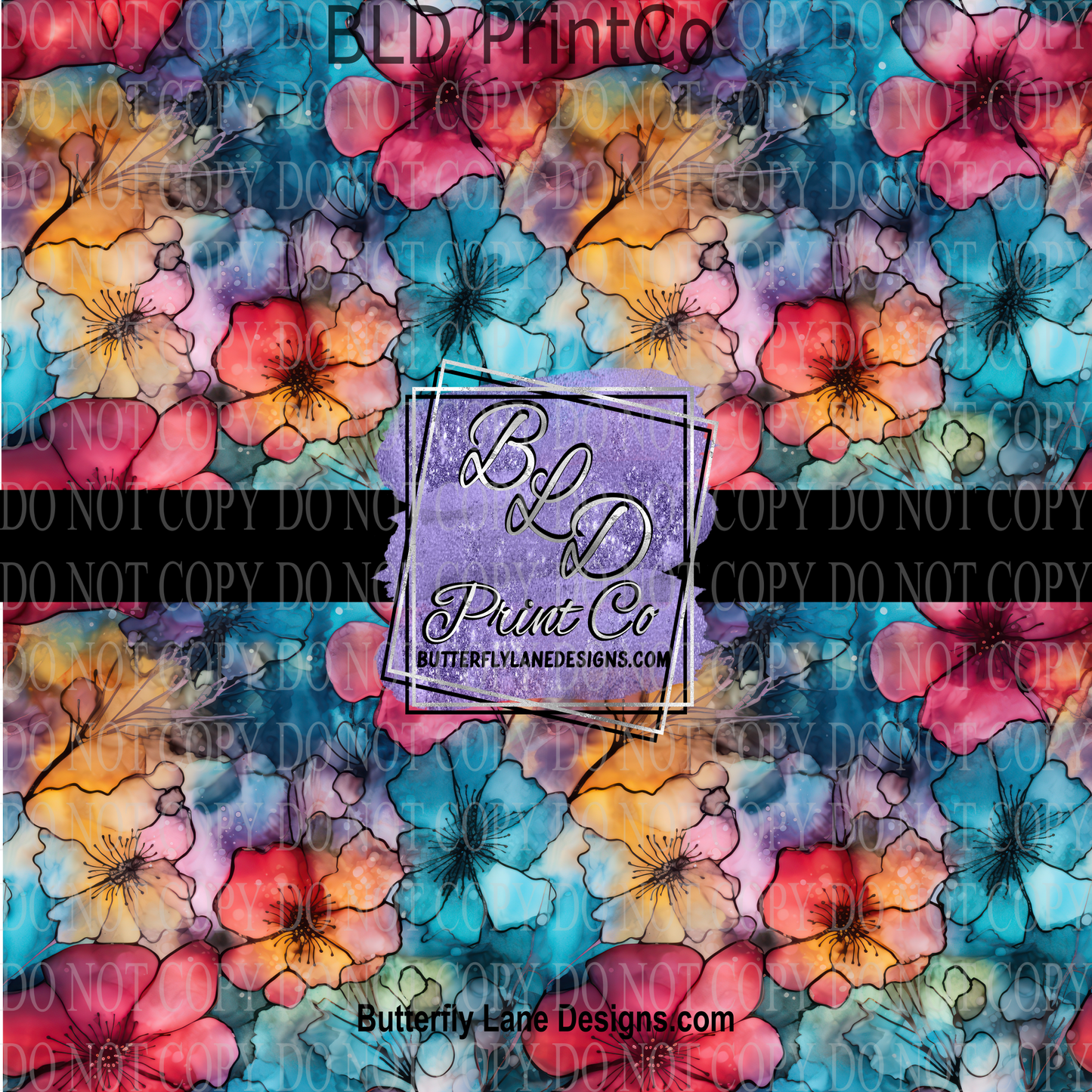 Alcohol Ink floral - PV 1085  ::  Patterned Vinyl