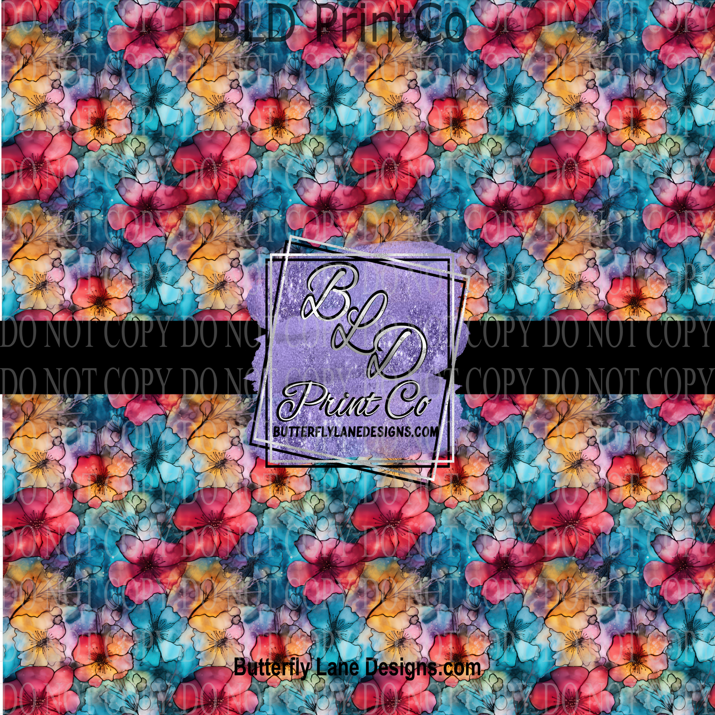 Alcohol Ink floral - PV 1085  ::  Patterned Vinyl