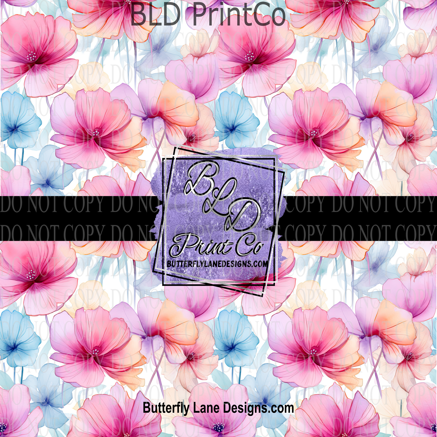 Alcohol Ink floral - PV 1086  ::  Patterned Vinyl