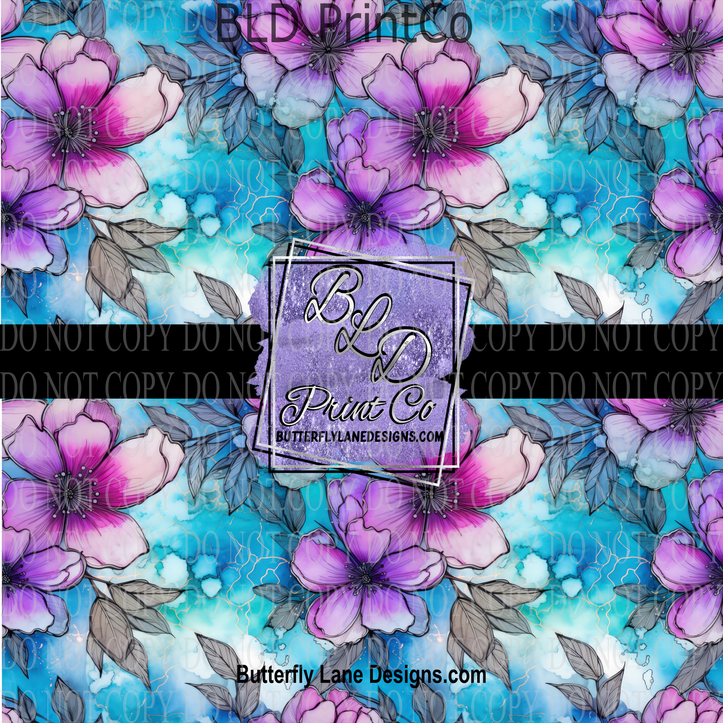 Alcohol Ink florals - PV 1084  ::  Patterned Vinyl