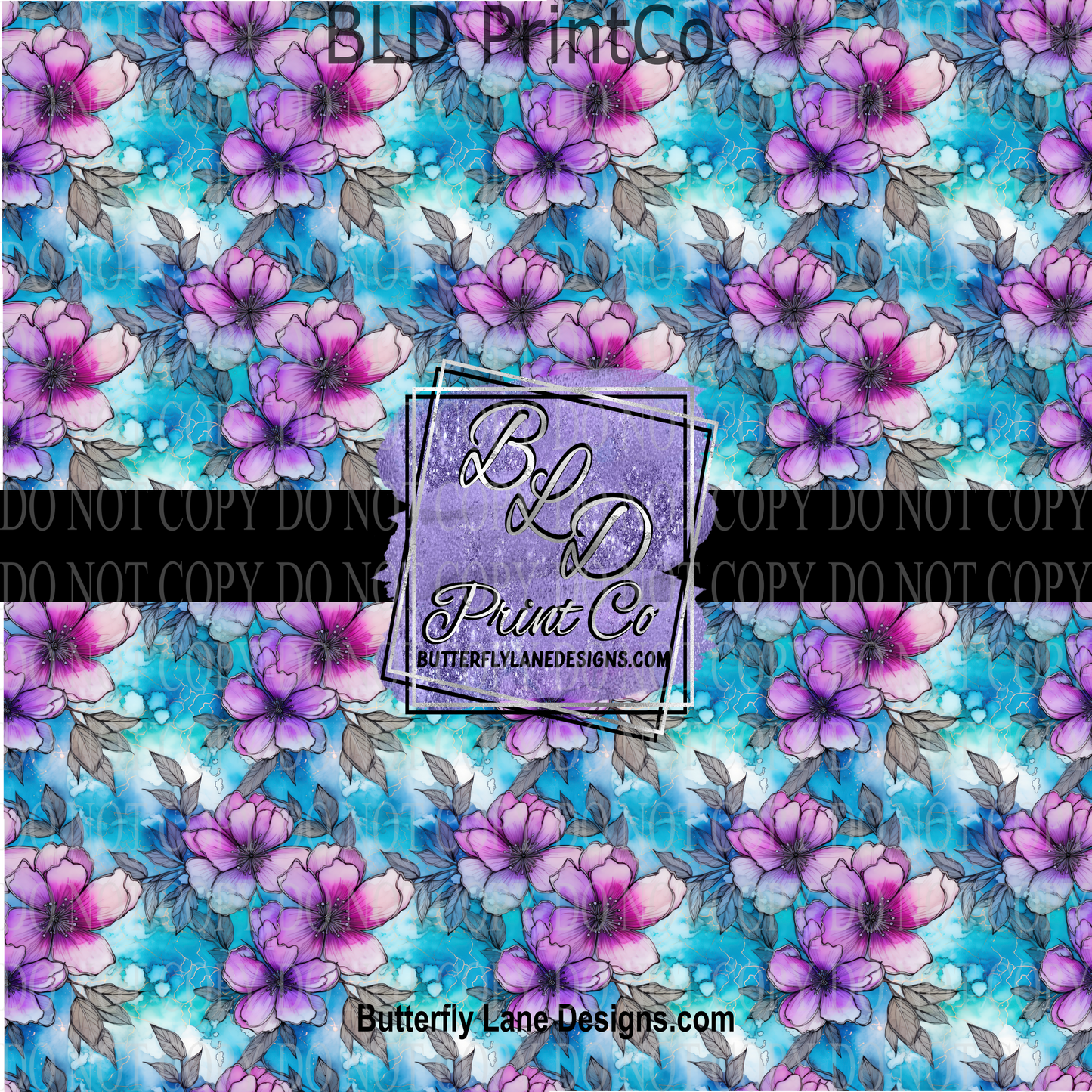 Alcohol Ink florals - PV 1084  ::  Patterned Vinyl