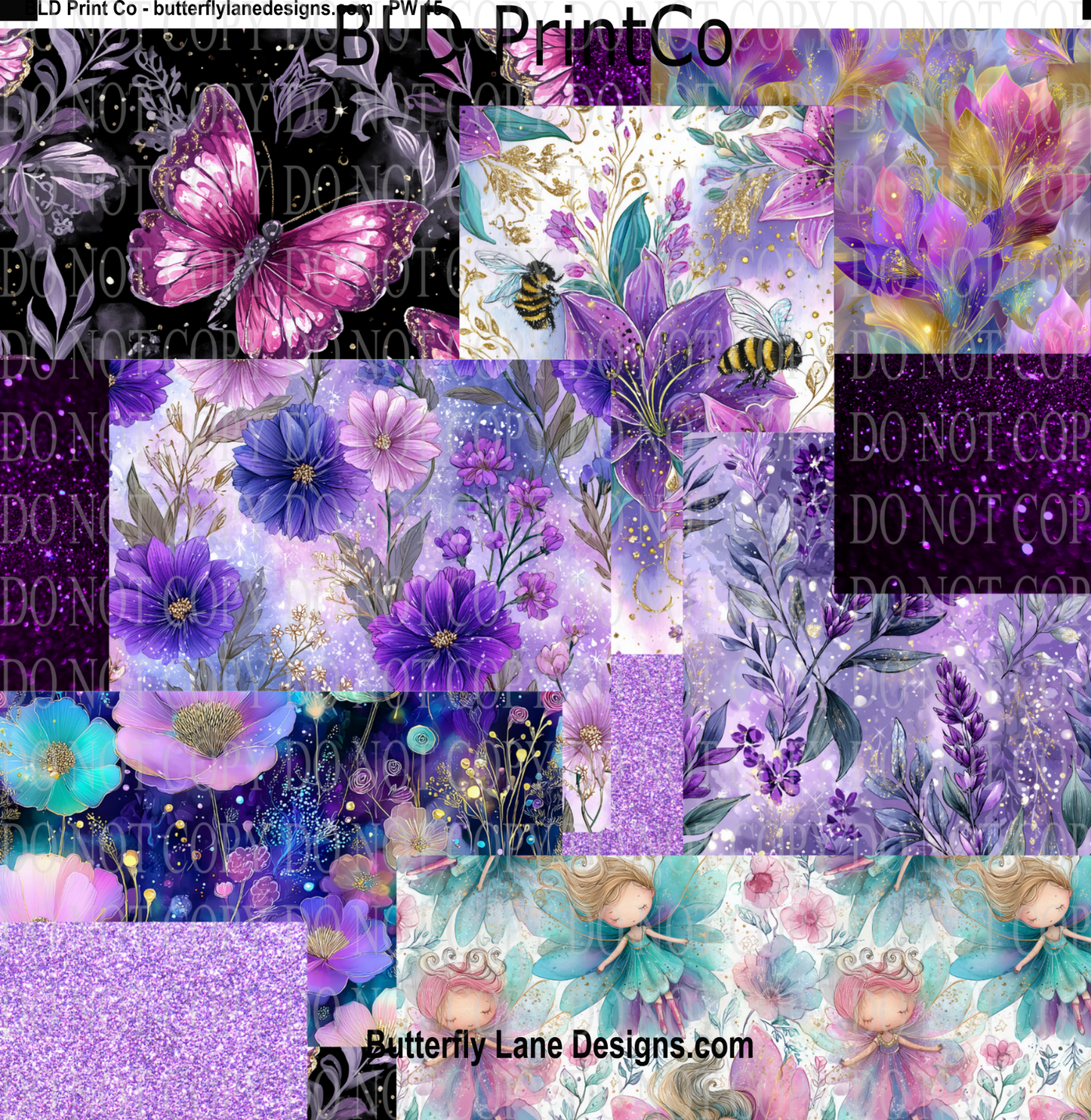 Spring patchwork  - no stitching  BLD - PW15