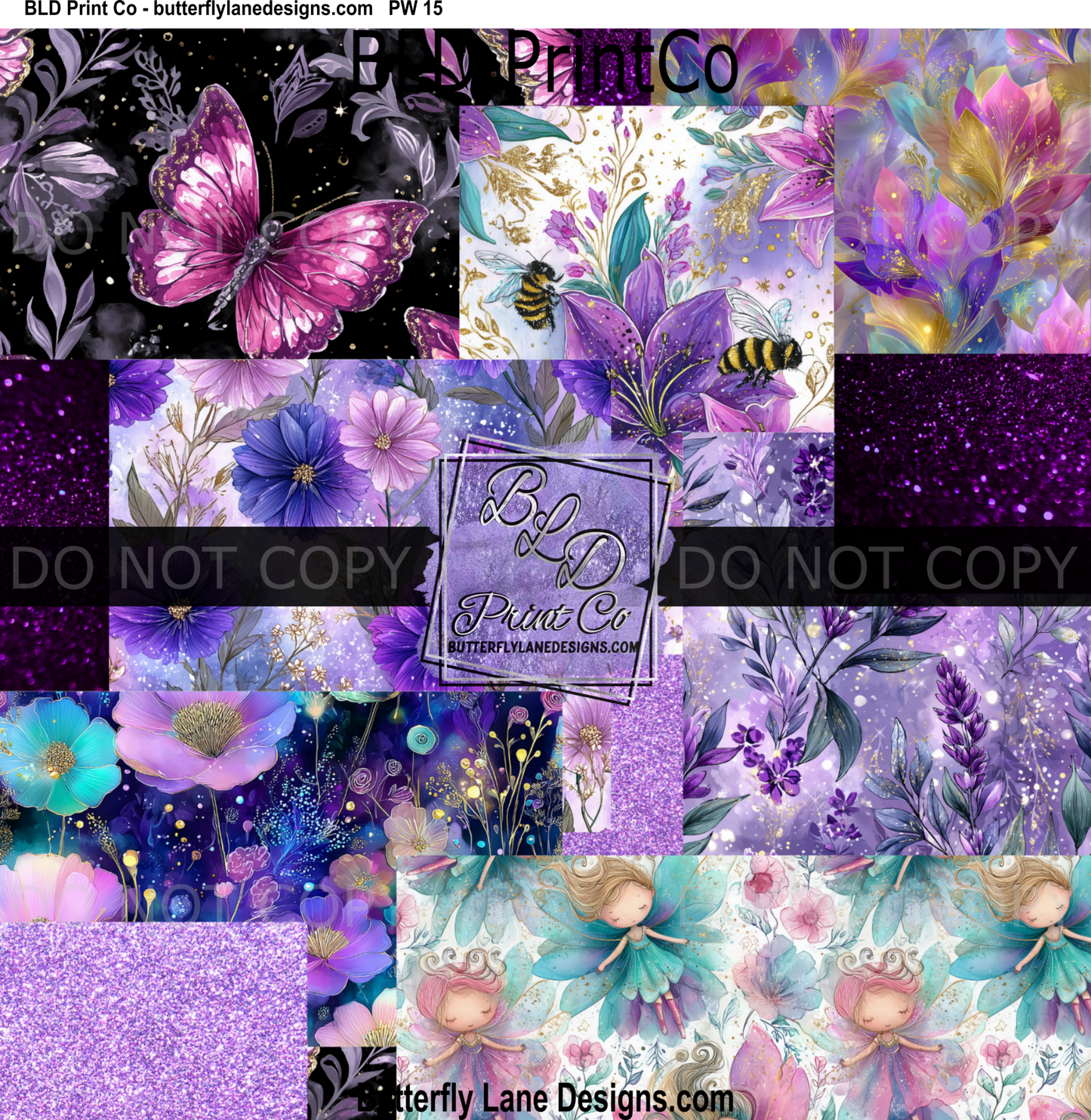 Spring patchwork  - no stitching  BLD - PW15