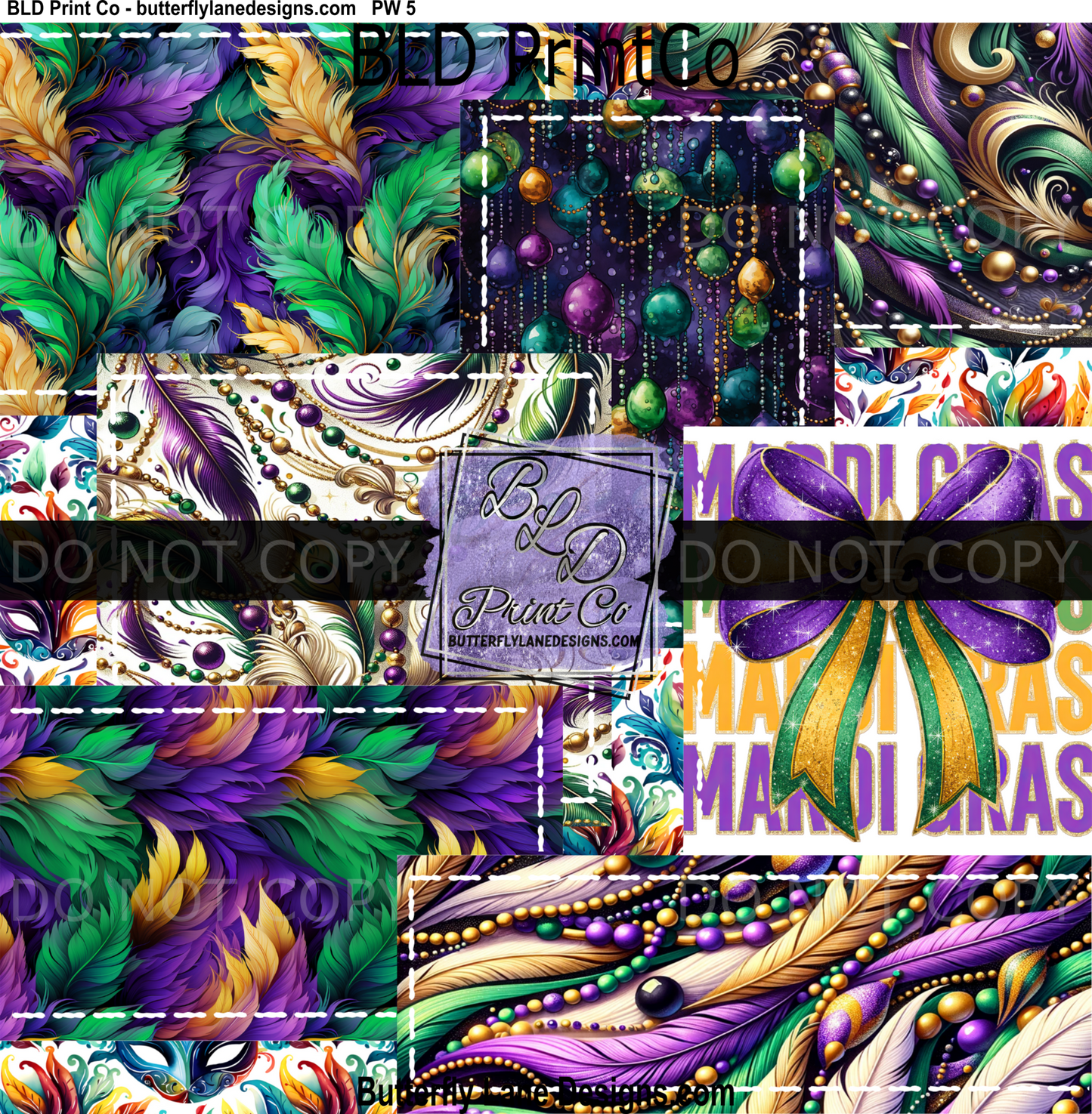 Mardi Gras Patch work BLD - PW5