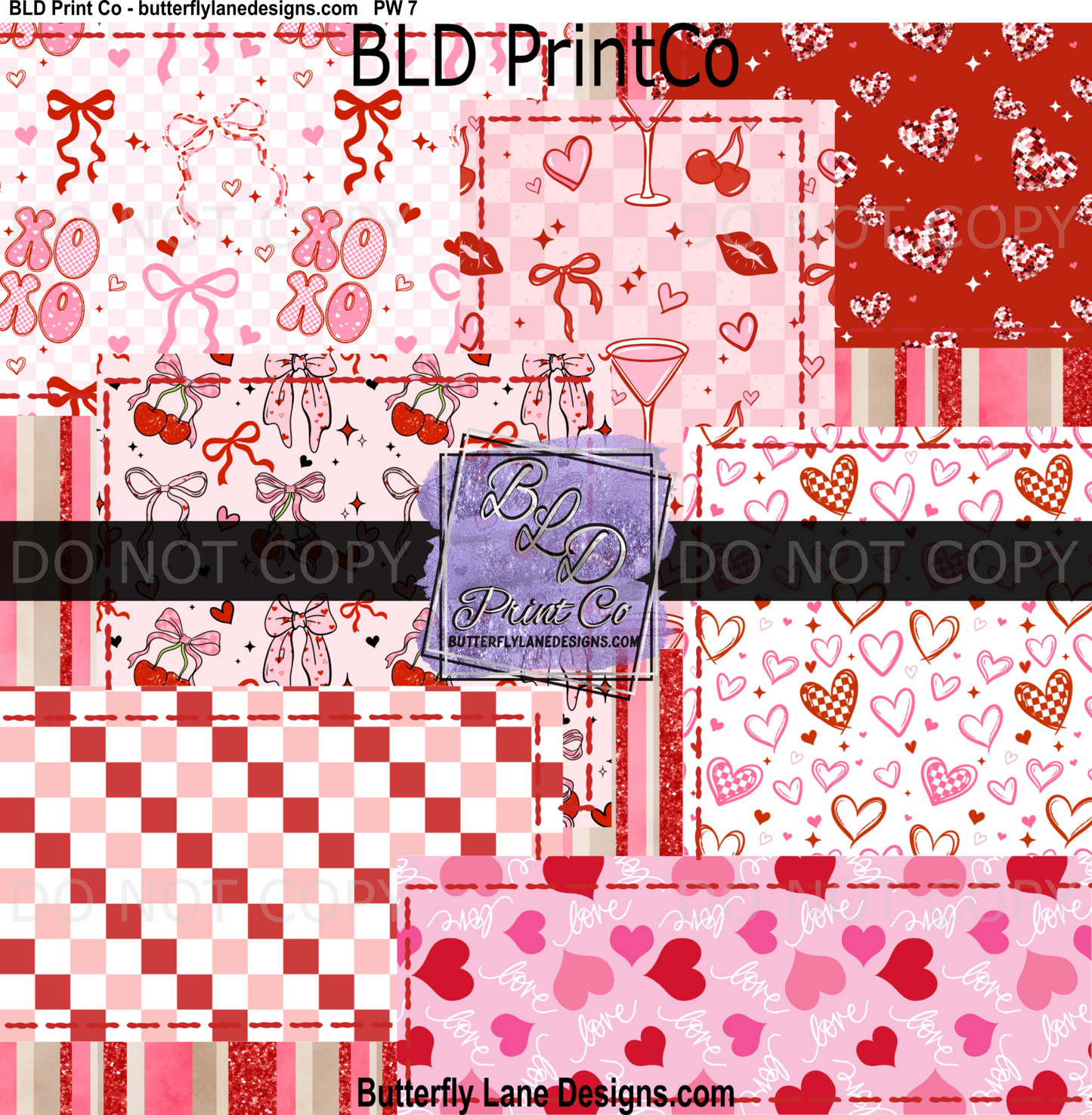 Love-Valentine patchwork -red stitching- BLD - PW7