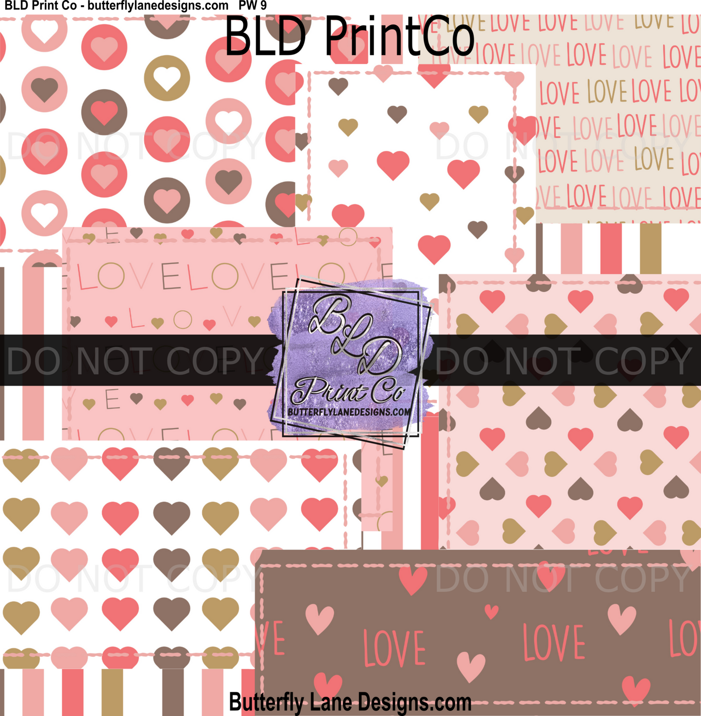 Soft Love-Valentine patchwork -Light Pink stitch BLD - PW9