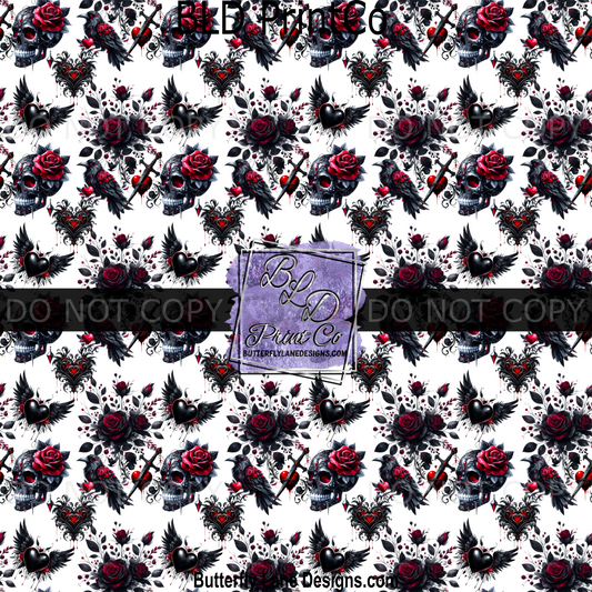 Skulls and Crow Goth Style -BPV0087