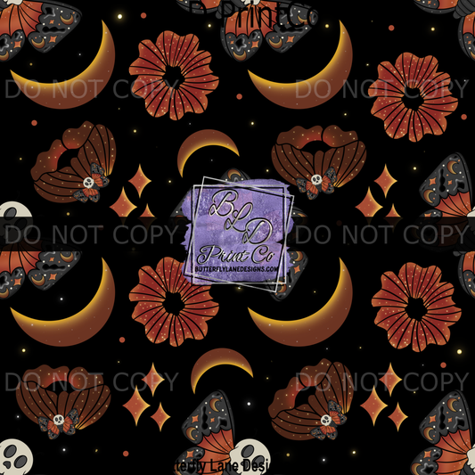 Hand drawn Boho Mystic Moon Moth-BPV0096