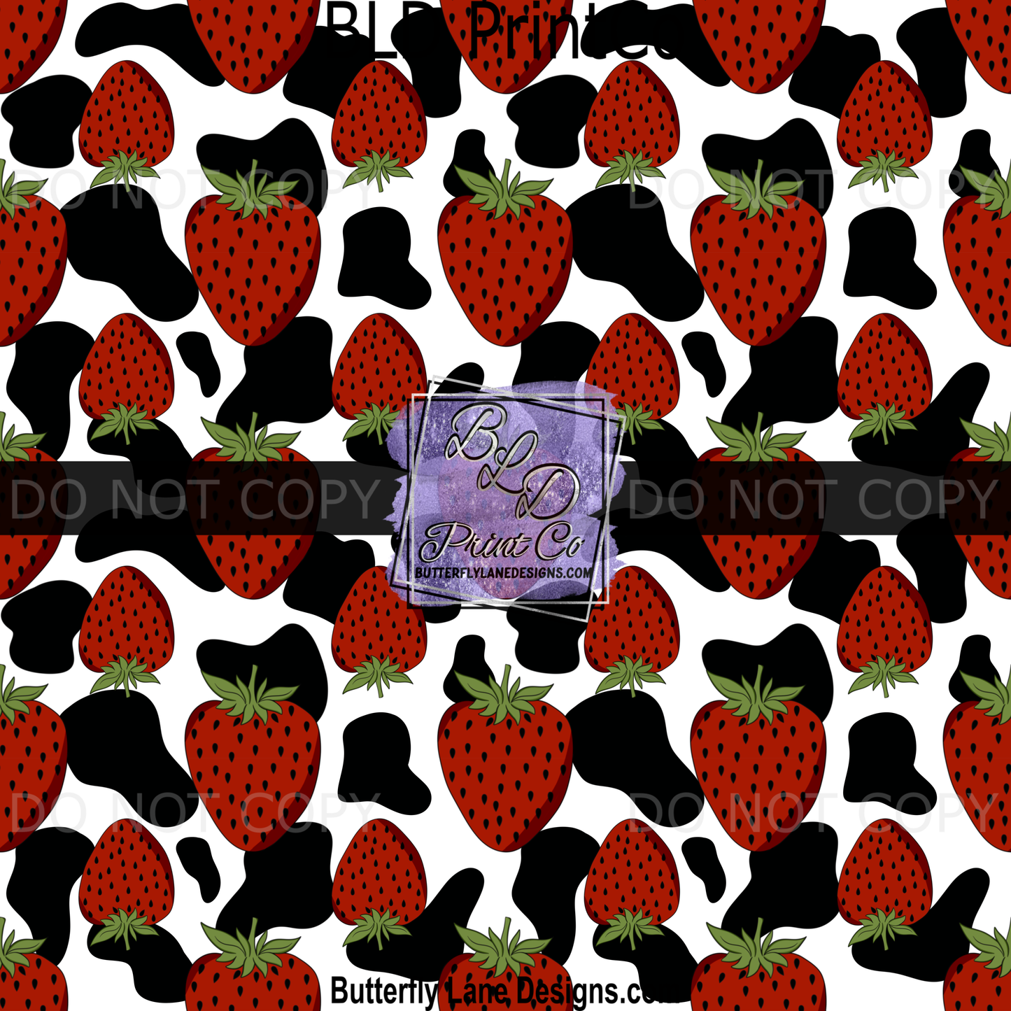 Hand drawn Red Strawberry Cow-BPV0097