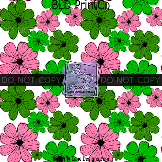 Green and Pink Florals BPV100