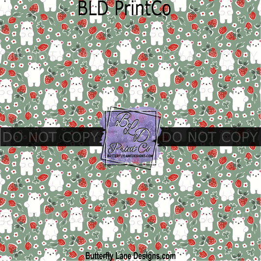 Beary-much berries -bears-green PV 1624