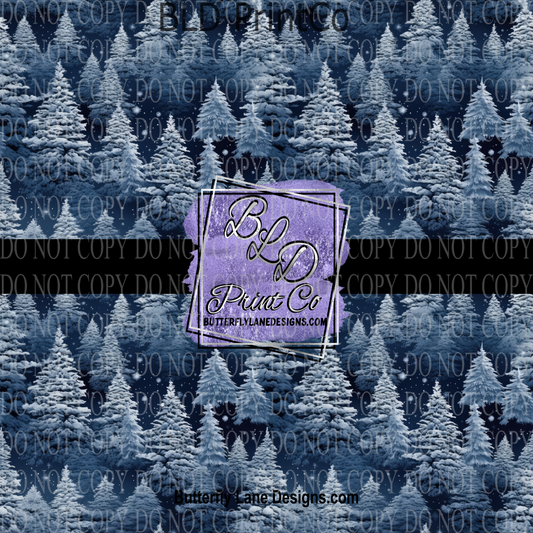 Blue Winter Pines   PV 850   Patterned Vinyl