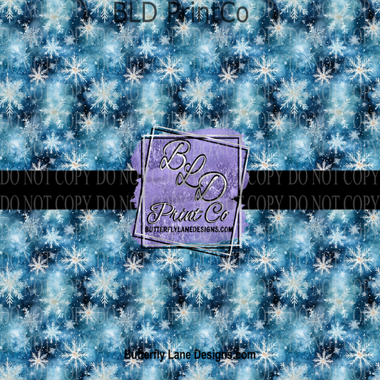 Blue Winter snowflakes   PV 853   Patterned Vinyl