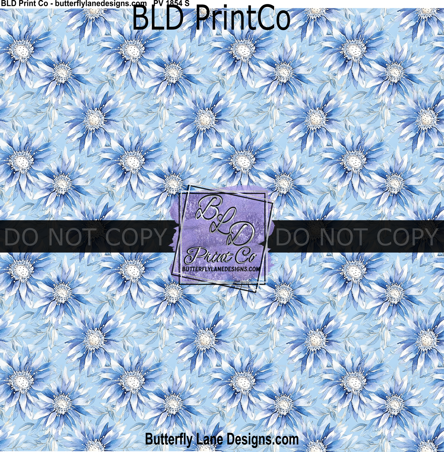 Blue & White floral PV 1854 s