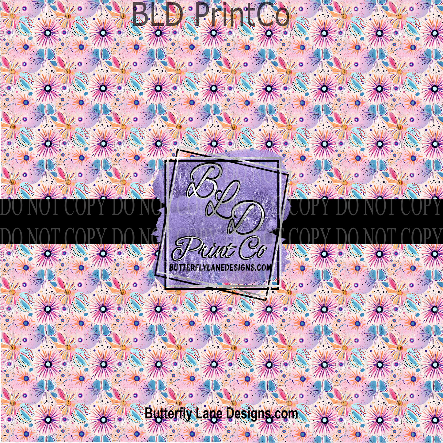 Boho Old School floral - PV 1093 ::  Patterned Viny