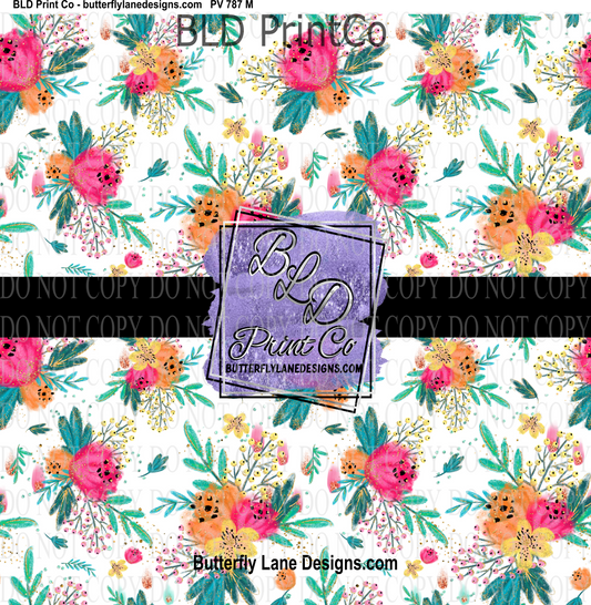 Bright Florals- PV 787 M  Patterned Vinyl