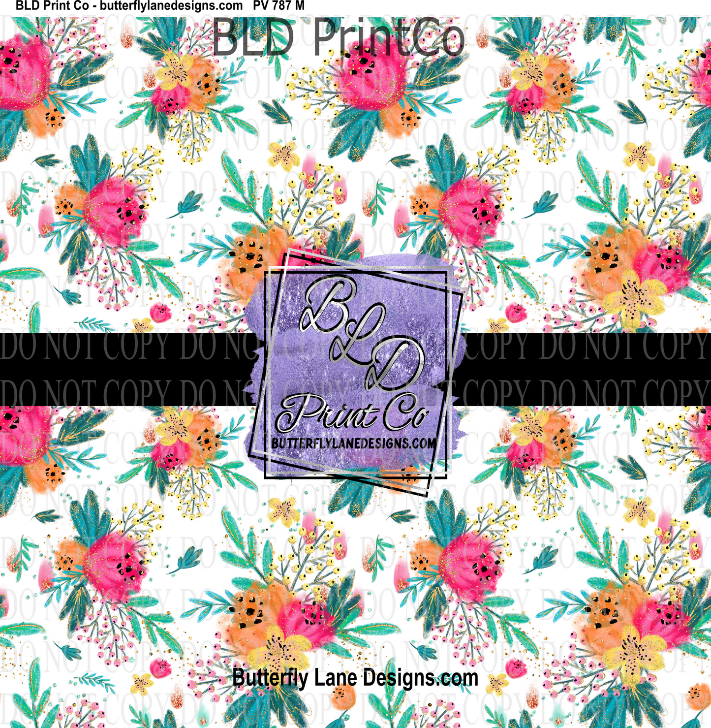 Bright Florals- PV 787 M  Patterned Vinyl