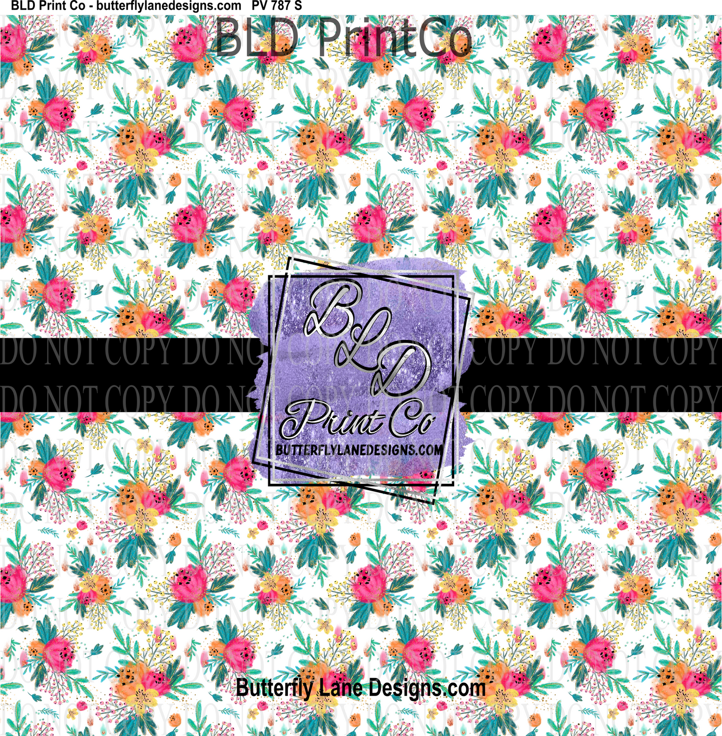 Bright Florals- PV 787 M  Patterned Vinyl